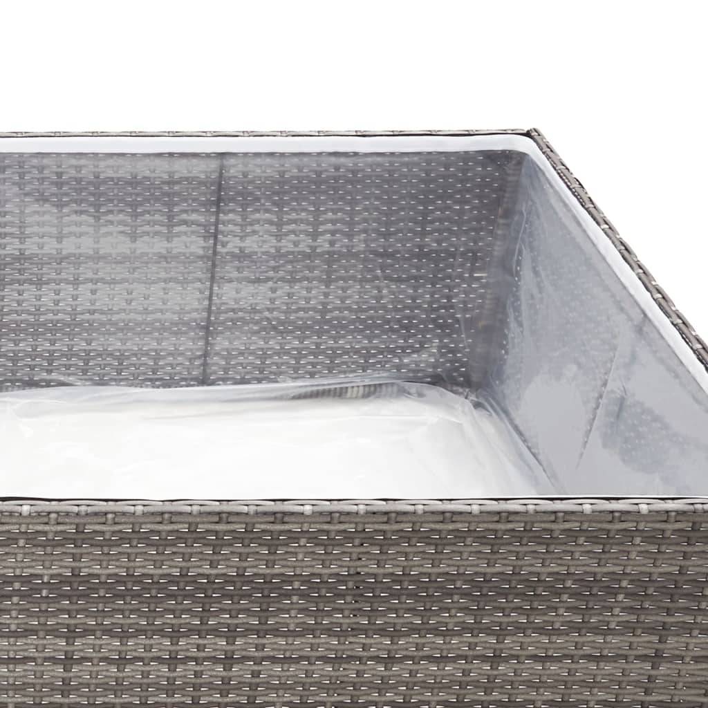Prolenta Premium - Jardinière rotin gris  80 x 80 x 40 cm  - Prolenta premium p351.6 - Image 5