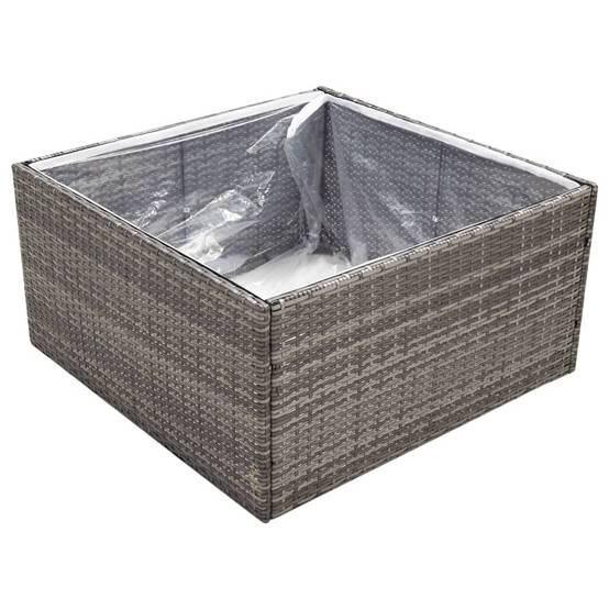 Prolenta Premium - Jardinière rotin gris 80 x 80 x 40 cm - Prolenta premium p351.6 - Image 3