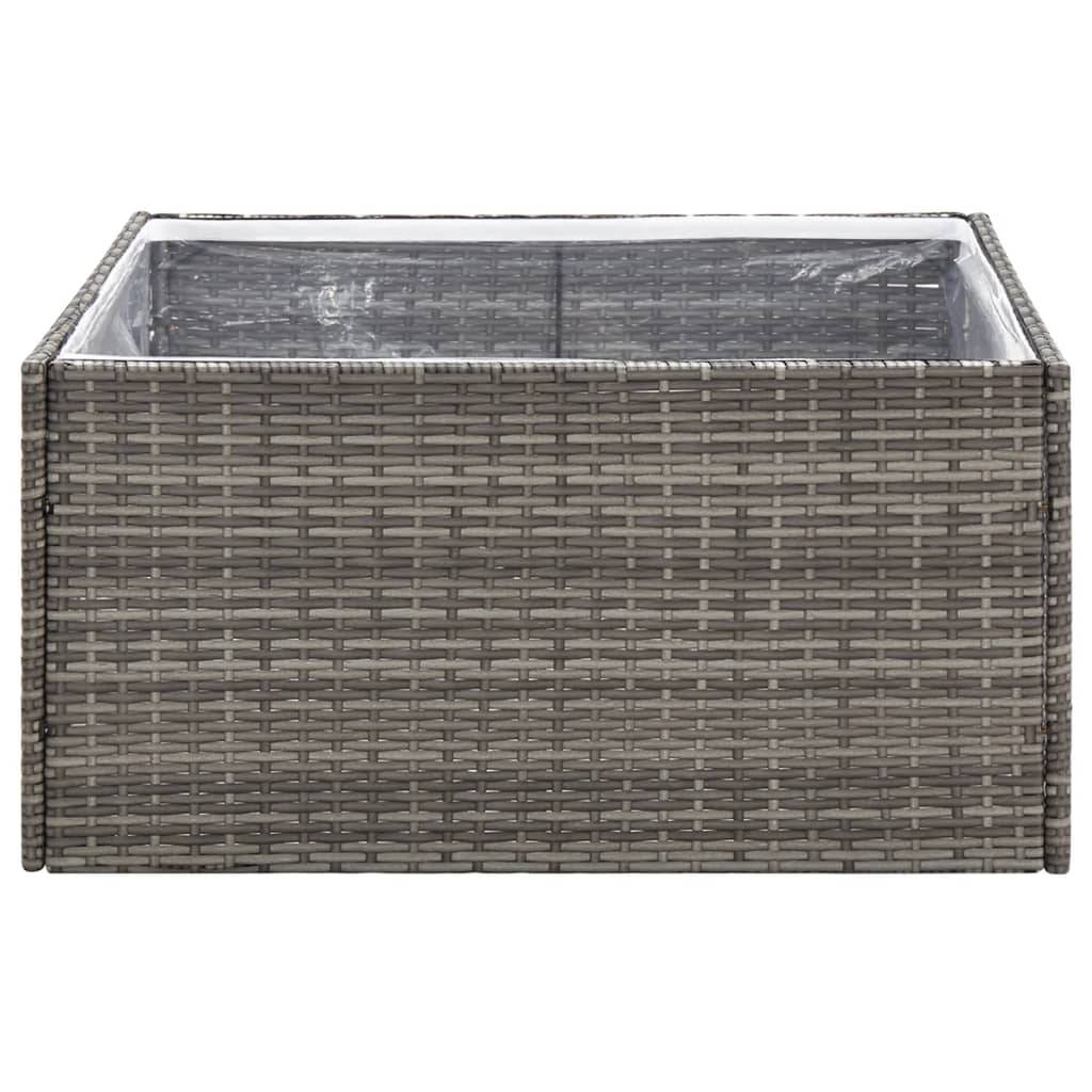 Prolenta Premium - Jardinière rotin gris  80 x 80 x 40 cm  - Prolenta premium p351.6 - Image 4