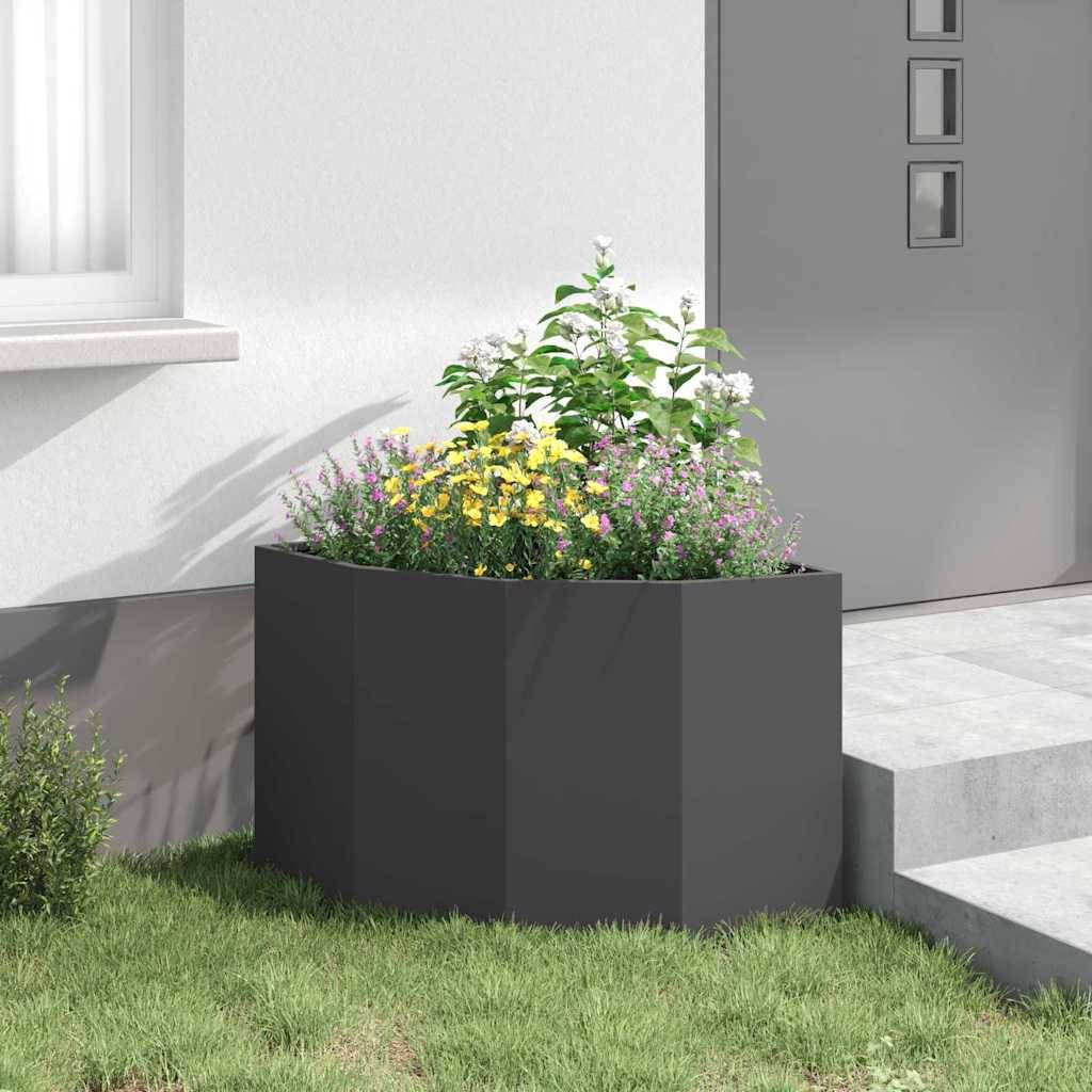 Vidaxl - Jardinière d'Angle Noir 60 x 60 x 50 cm Acier vidaXL 883661 - Image 5