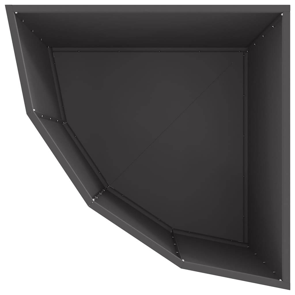 Vidaxl - Jardinière d'Angle Noir 60 x 60 x 50 cm Acier vidaXL 883661 - Image 9