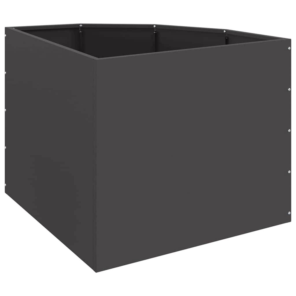 Vidaxl - Jardinière d'Angle Noir 60 x 60 x 50 cm Acier vidaXL 883661 - Image 8
