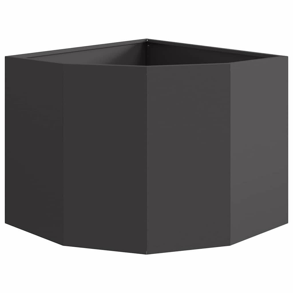 Vidaxl - Jardinière d'Angle Noir 60 x 60 x 50 cm Acier vidaXL 883661 - Image 6