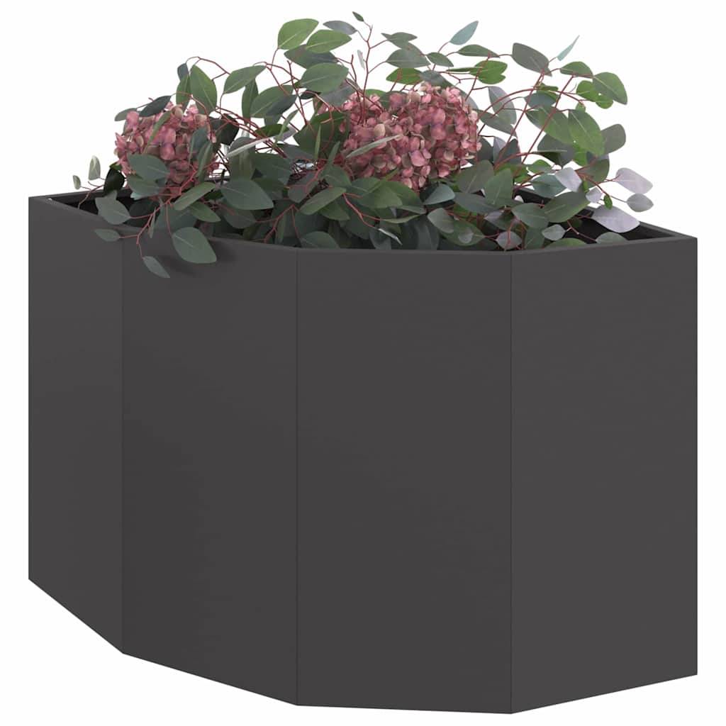 Vidaxl - Jardinière d'Angle Noir 60 x 60 x 50 cm Acier vidaXL 883661 - Image 4