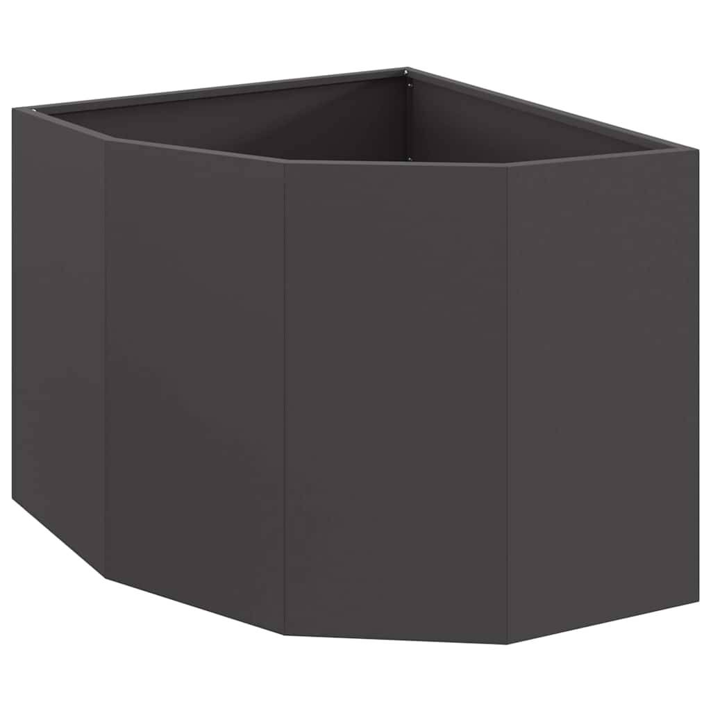 Vidaxl - Jardinière d'Angle Noir 60 x 60 x 50 cm Acier vidaXL 883661 - Image 2