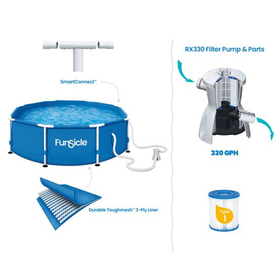 Piscine tubulaire ronde Funsicle Activity Pool - Ø 2,44m x h 76cm - Image 5