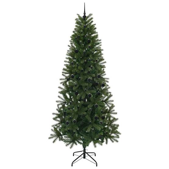 Sapin de Noël | Arbre de Noël artificiel avec 300 LED Vert 240 cm PE et PVC Maison Chic - Image 4