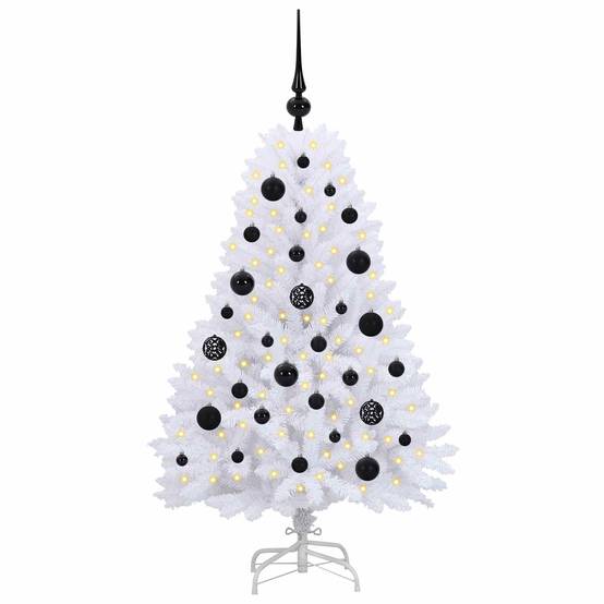Sapin de Noël | Arbre de Noël Artificiel à Branches Articulées Blanc 120 cm Maison Chic - Image 3
