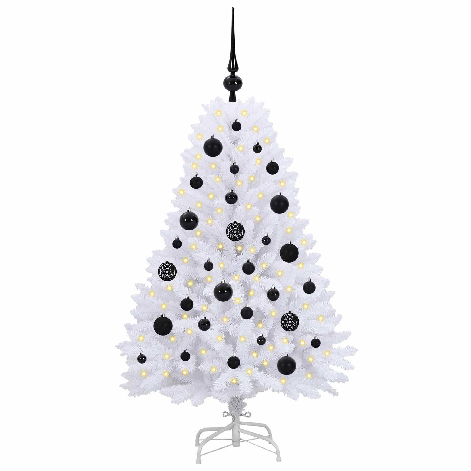 Sapin de Noël | Arbre de Noël Artificiel à Branches Articulées Blanc 120 cm Maison Chic - Image 3