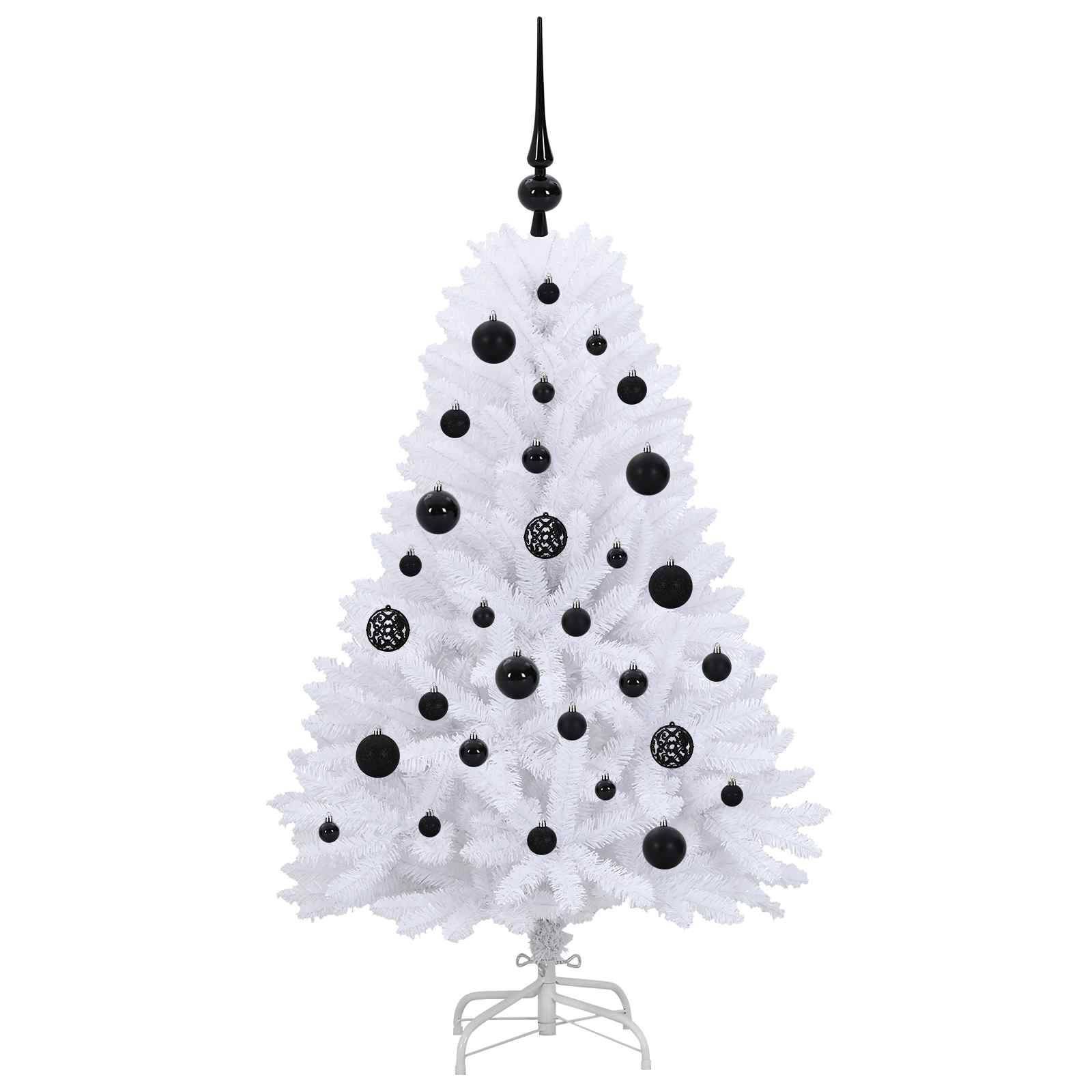 Sapin de Noël | Arbre de Noël Artificiel à Branches Articulées Blanc 120 cm Maison Chic - Image 4