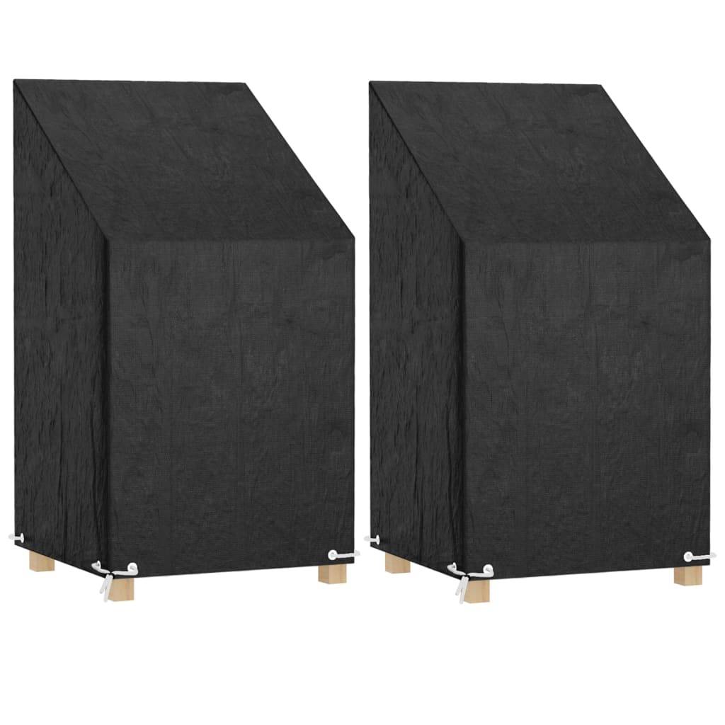 PANGIVO - Housses de chaise de jardin polyéthylène noir 65 x 65 x 80/120 cm - PANGIVO - Image 1