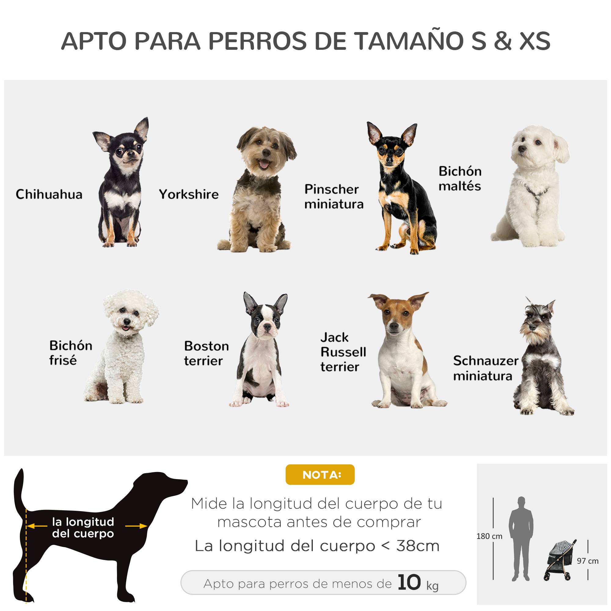 Poussette pour animaux de compagnie à 2 portes, fenêtre en filet, panier de rangement, corde de sécurité, 80 x 44,5 x 97 cm, noire - Image 6