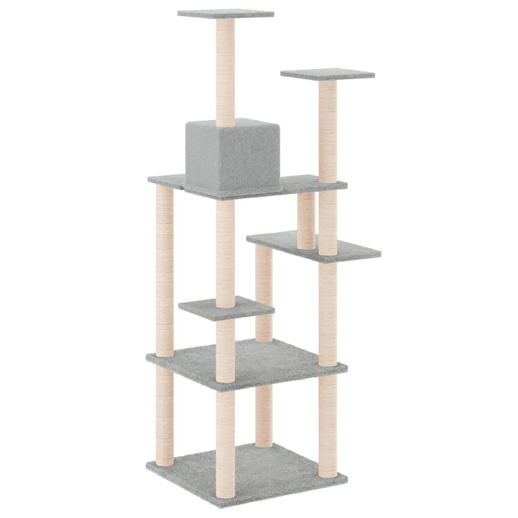 Vidaxl - Arbre à chat avec griffoirs en sisal Gris clair 153 cm vidaXL 171637 - Image 6