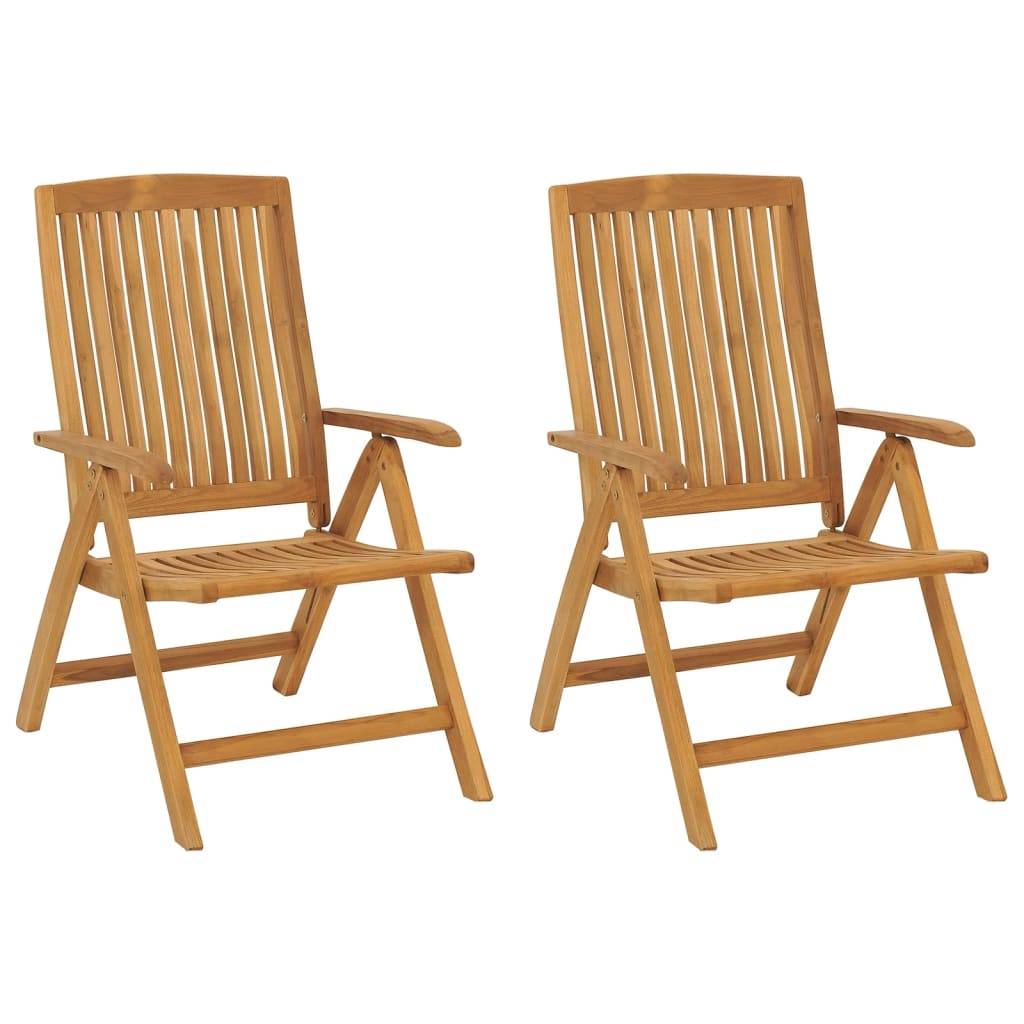 ComfortXL - Lot de 2 Fauteuils de Jardin Relax Pliants en Teck Massif avec Coussins Confortables Taupe – ComfortXL Outdoor Living - Image 3