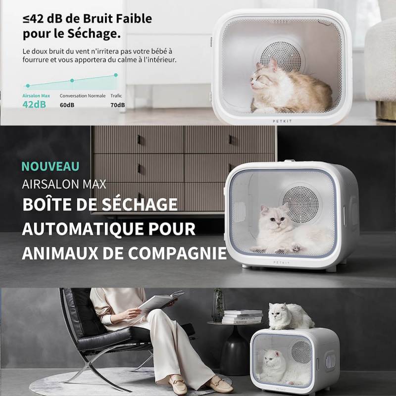 Airsalon MAX PRO séchoir automatique pour chiens, chats, 60L Petkit - Image 3