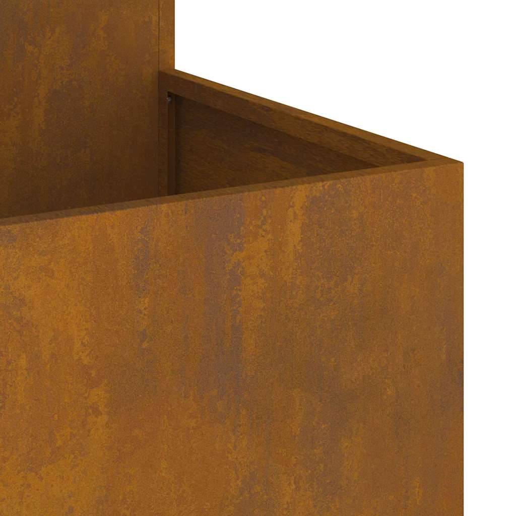 Cache-pot | Bac à fleurs de jardin Rouillé 80 x 80 x 60 cm Acier patiné - Image 8