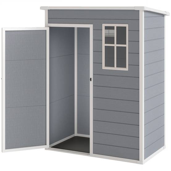 Abri de Jardin 1,14 m² pour Outils Porte Verrouillable Fenêtre et Aération 151 x 92 x 193 cm - Image 2