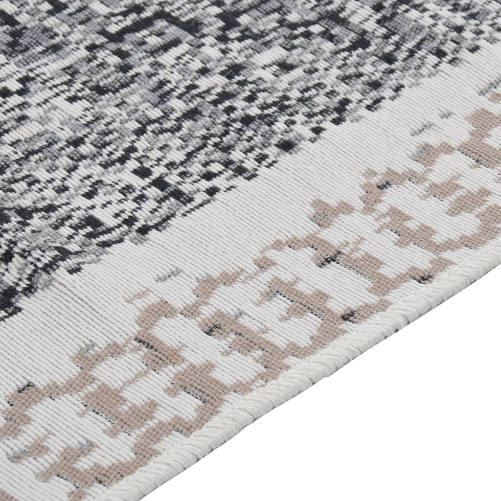 Tapis Réversible en Coton Lavable en Machine pour Salon ou Chambre Noir et Gris 120x180 cm – ComfortXL Outdoor Living - Image 3