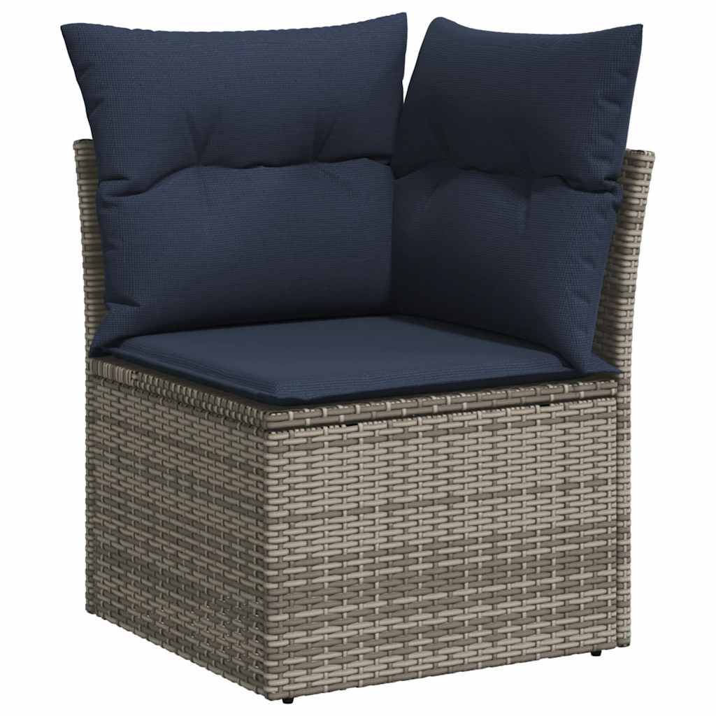 Vidaxl - Salon de jardin avec coussins 7pcs marron résine tressée acacia vidaXL 3328062 - Image 10