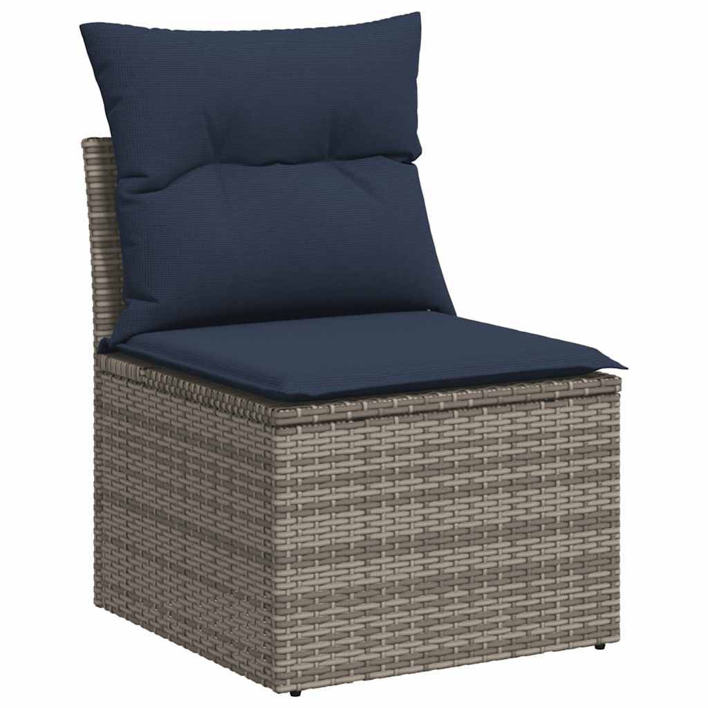Vidaxl - Salon de jardin avec coussins 7pcs marron résine tressée acacia vidaXL 3328062 - Image 9