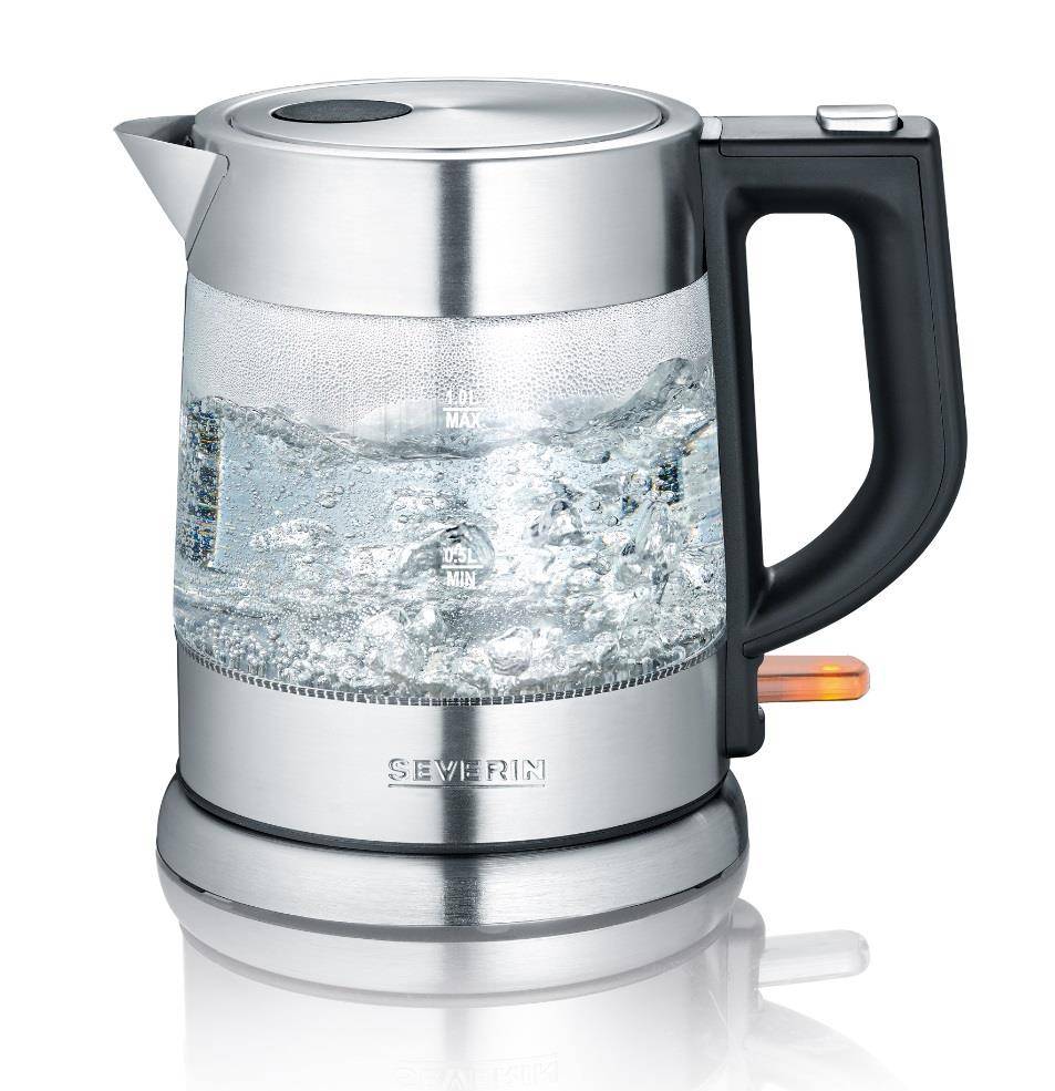 Severin - Bouilloire sans fil 1l 2200w verre/inox WK3468 Severin