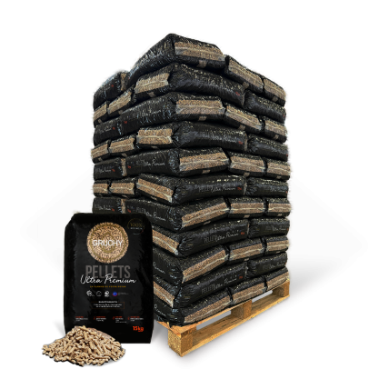 Pellet / Granulés de bois ULTRA PREMIUM - Gruchy - 66 sacs de 15kg