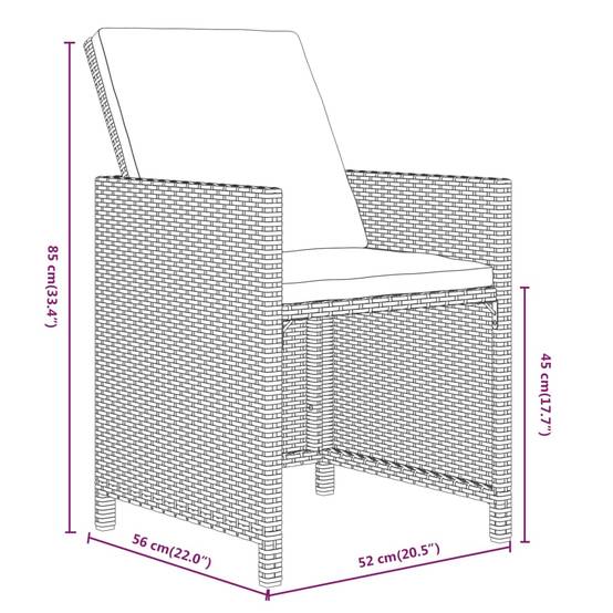 ComfortXL - Grande Table de Jardin 12 Places Encastrable Résine Tressée Grise – ComfortXL Outdoor Living - Image 9