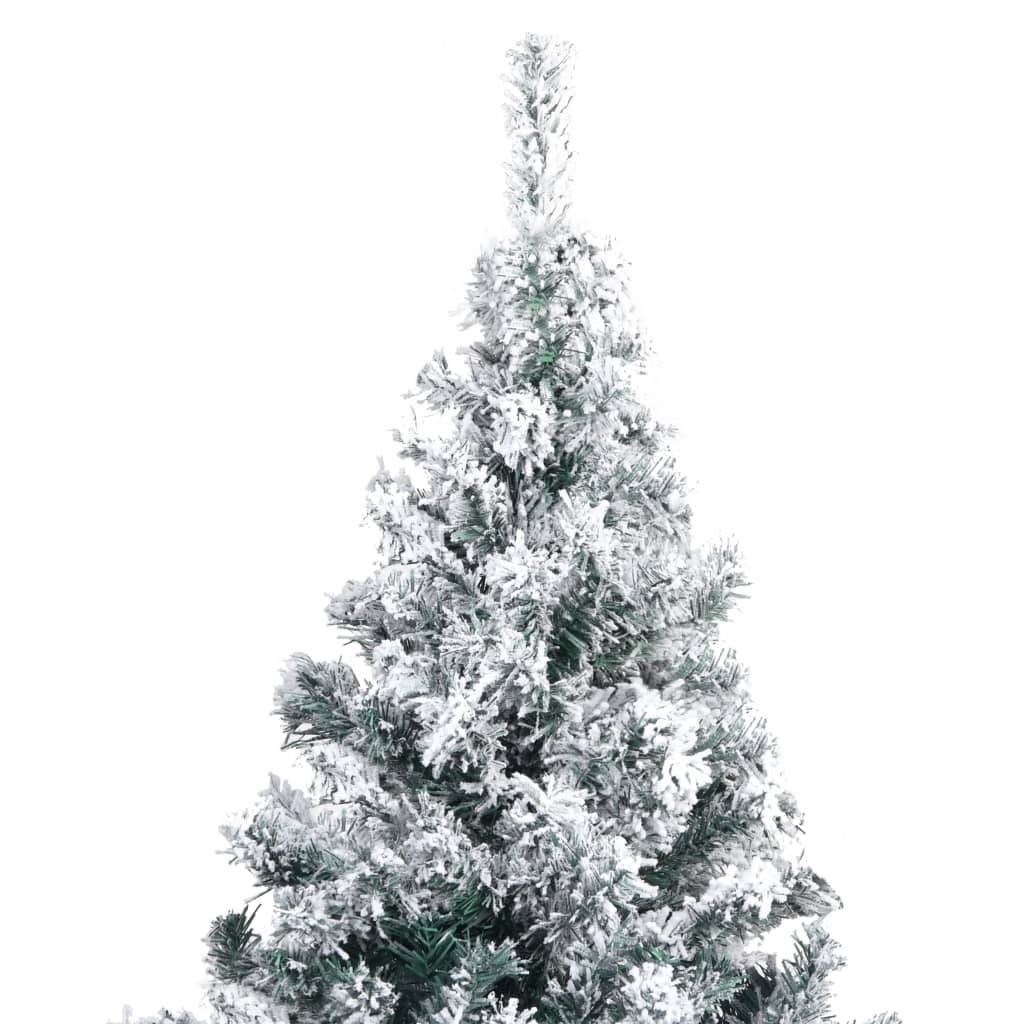 Sapin de Noël | Arbre de Noël artificiel avec neige floquée vert 180 cm PVC Maison Chic - Image 3