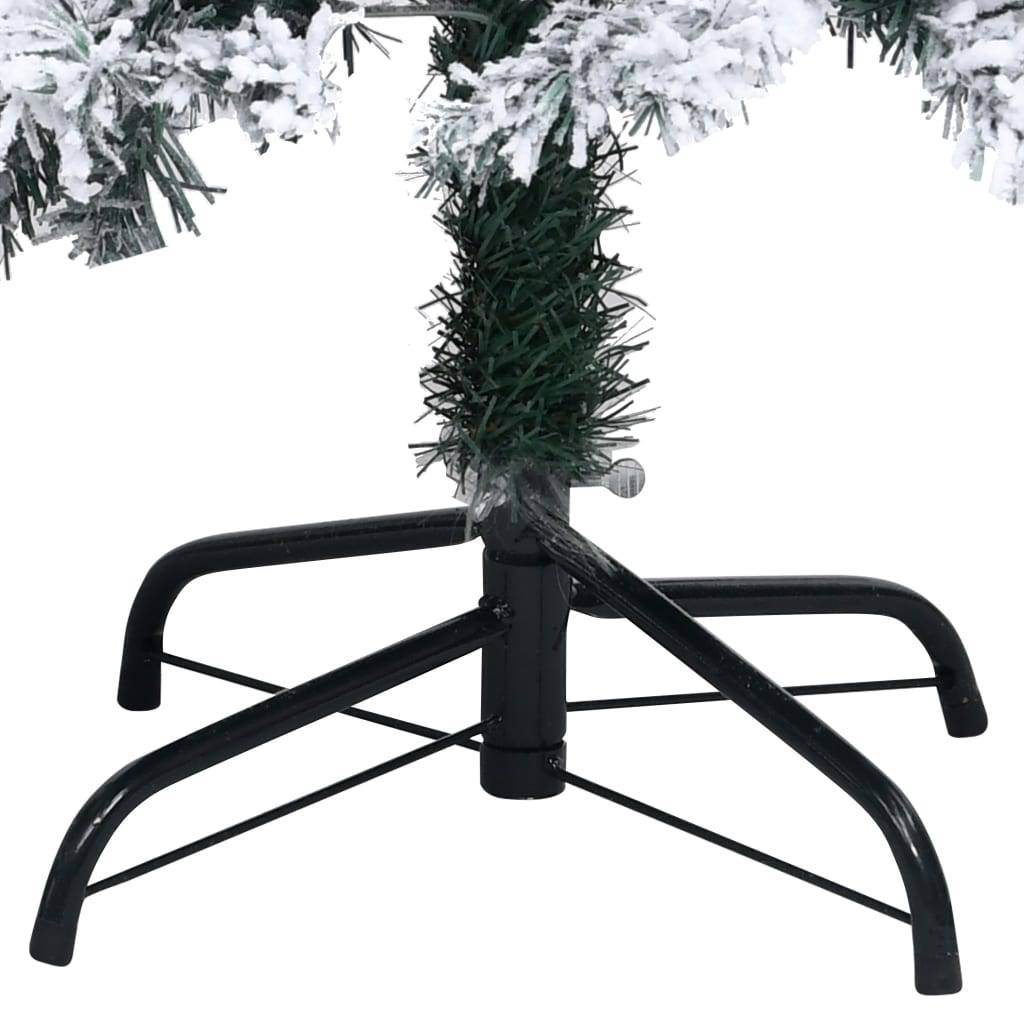 Sapin de Noël | Arbre de Noël artificiel avec neige floquée vert 180 cm PVC Maison Chic - Image 5