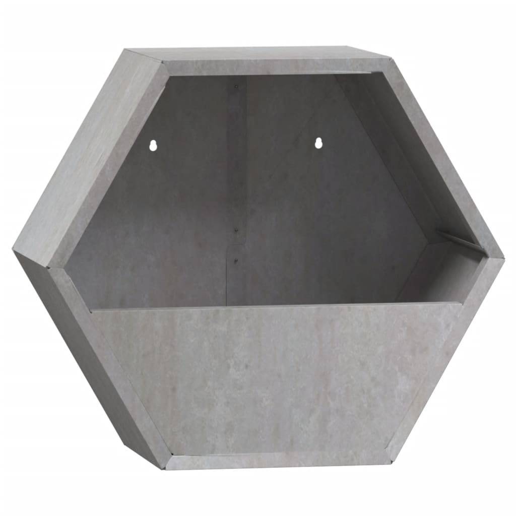 Lot de 2 Jardinières murales, Bac à fleurs, Pot de fleurs Rouillé acier corten Couleur évolue 30x10x25 cm - Image 4