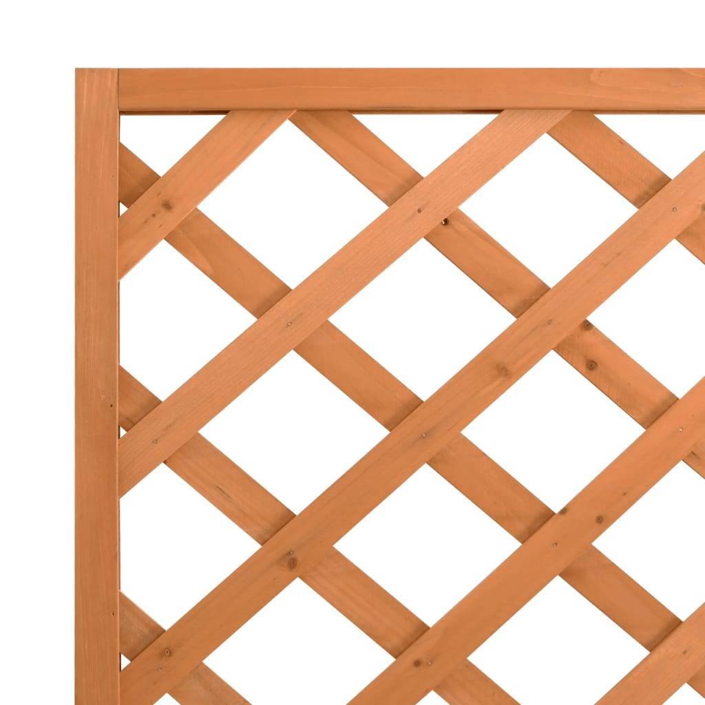 Vidaxl - Jardinière avec treillis marron 90x35x180 cm bois massif de sapin vidaXL 365479 - Image 4