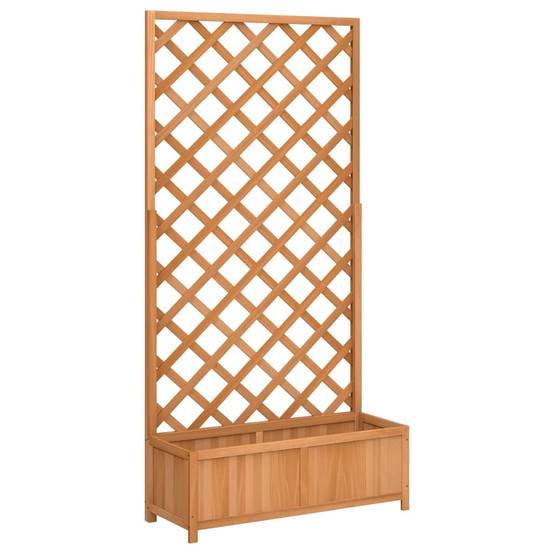 Vidaxl - Jardinière avec treillis marron 90x35x180 cm bois massif de sapin vidaXL 365479 - Image 2