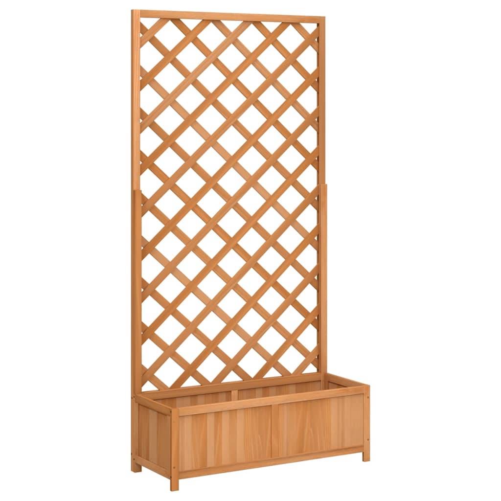 Vidaxl - Jardinière avec treillis marron 90x35x180 cm bois massif de sapin vidaXL 365479 - Image 2