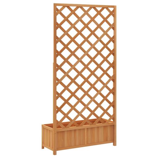 Vidaxl - Jardinière avec treillis marron 90x35x180 cm bois massif de sapin vidaXL 365479 - Image 7
