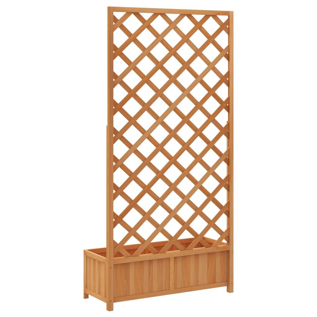 Vidaxl - Jardinière avec treillis marron 90x35x180 cm bois massif de sapin vidaXL 365479 - Image 7