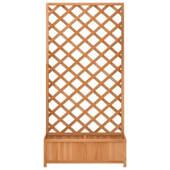 Vidaxl - Jardinière avec treillis marron 90x35x180 cm bois massif de sapin vidaXL 365479 - Image 9