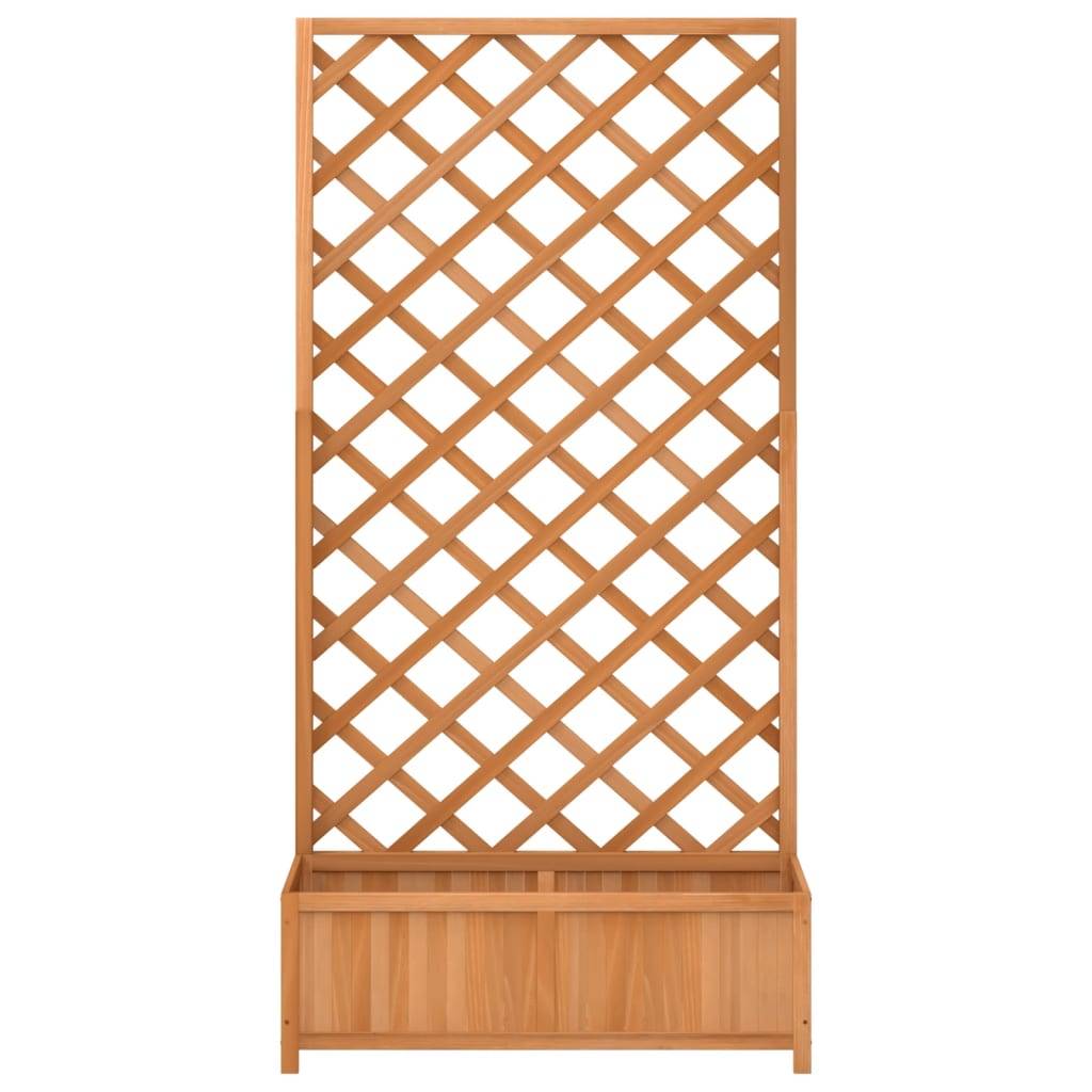Vidaxl - Jardinière avec treillis marron 90x35x180 cm bois massif de sapin vidaXL 365479 - Image 9