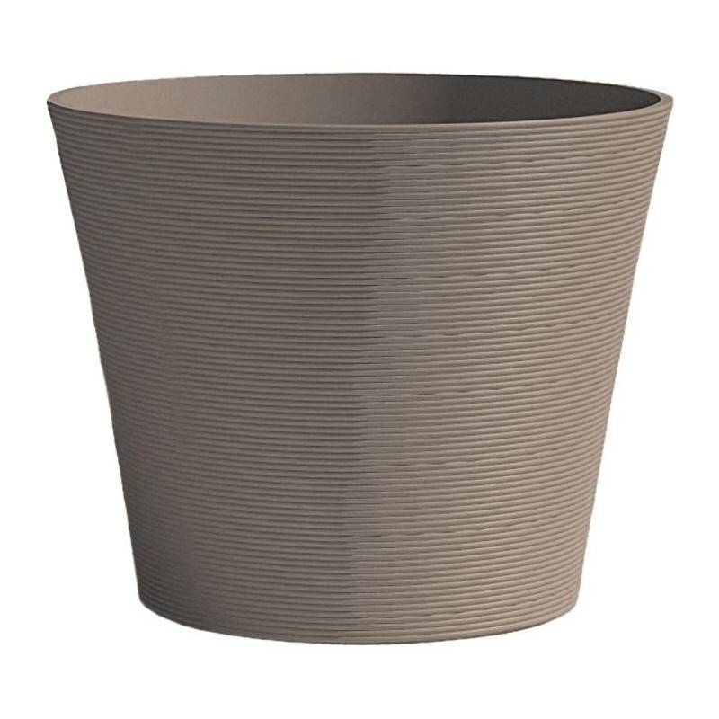 Garden ID - Pot De Fleurs - Garden Id - Green Care Sense Taupe - 40 X 34 Cm - Garantie De 10 Ans - 100% Recyclé - Résistance Uv Et Gel - Image 1