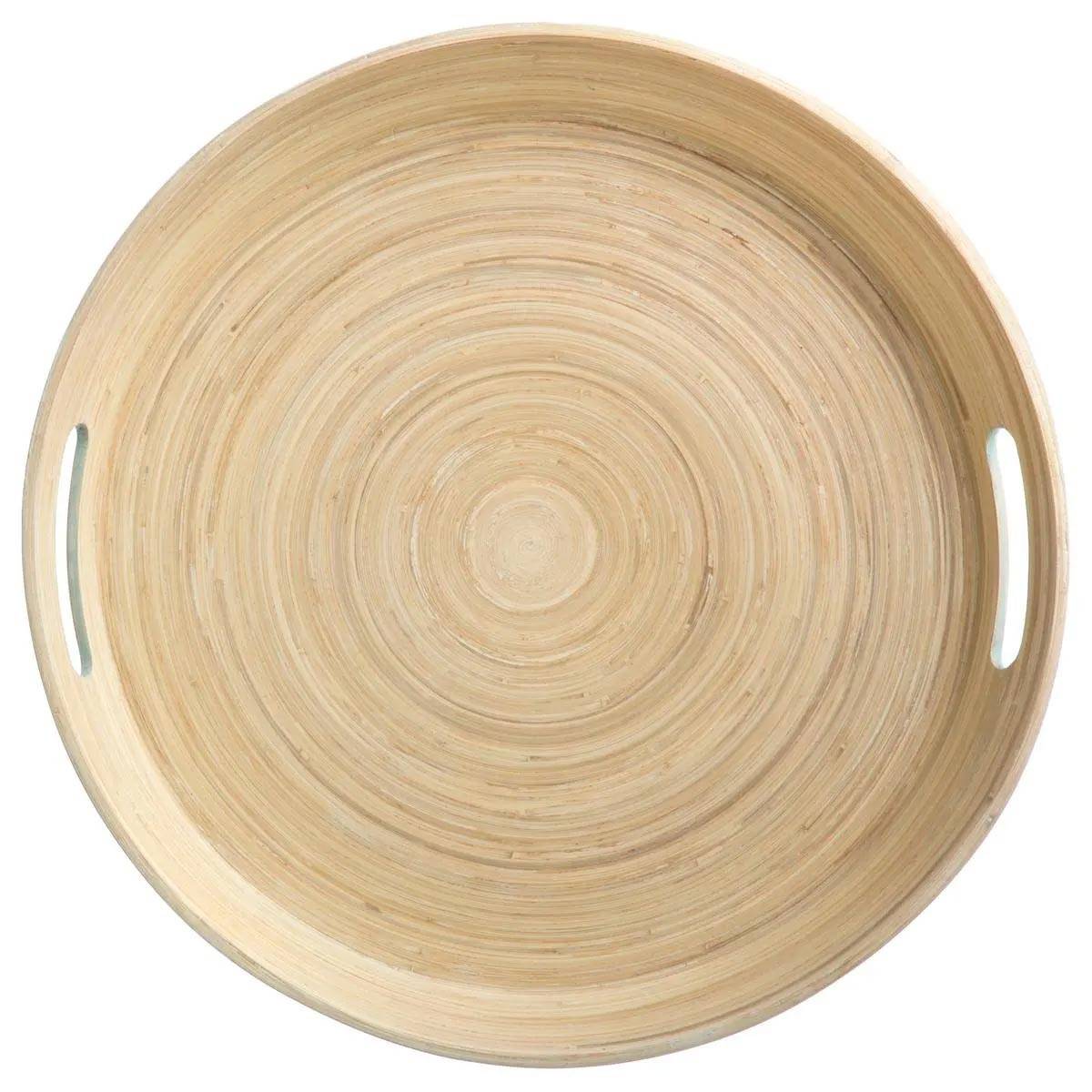 Plateau en Bambou D 42 cm Blanc - Image 3