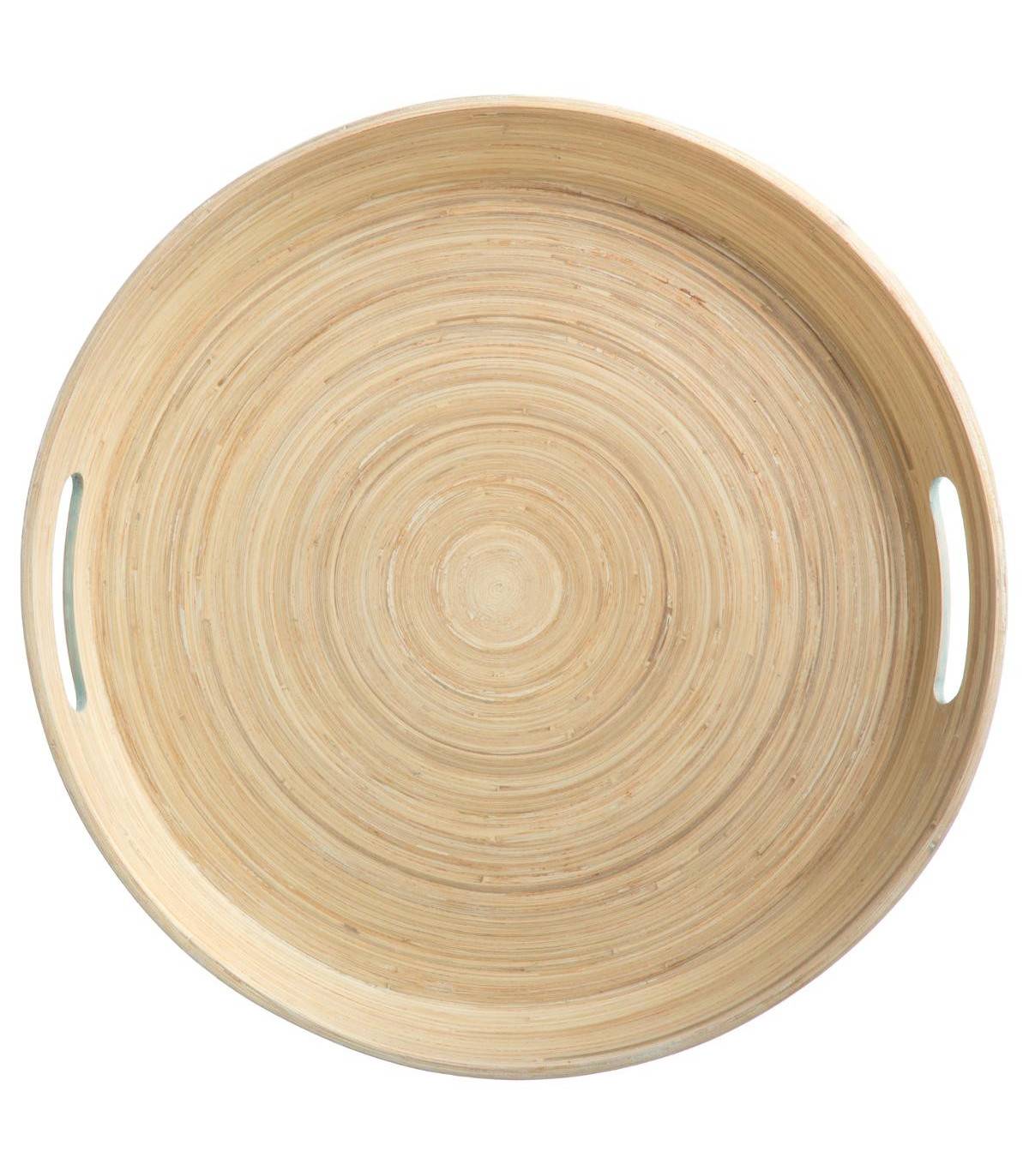 Plateau en Bambou D 42 cm Blanc - Image 2