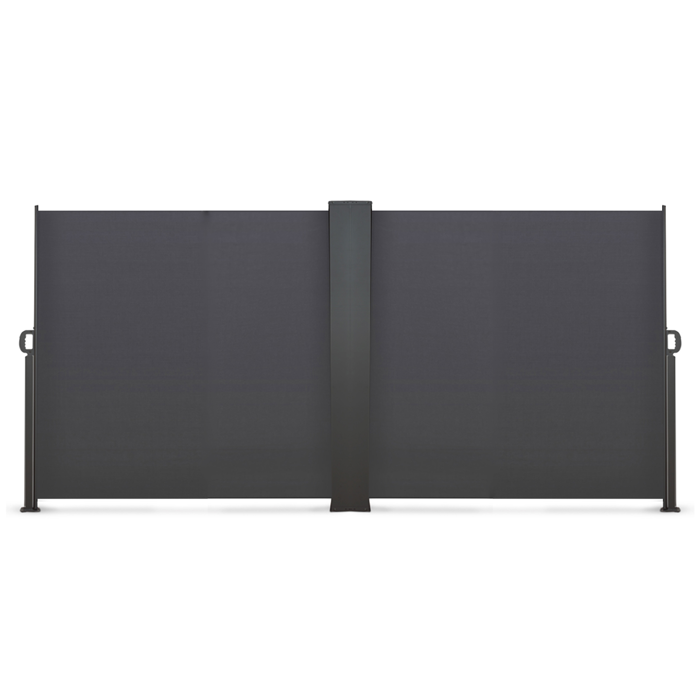 Paravent extérieur rétractable double 160 x 800 CM gris anthracite store latéral - Image 2