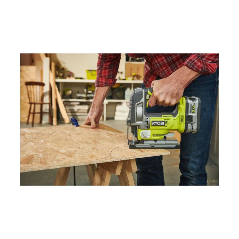 Ryobi - Pack scie sauteuse pendulaire RYOBI 18 V One+ R18JS - Batterie 4.0Ah et chargeur - Image 3