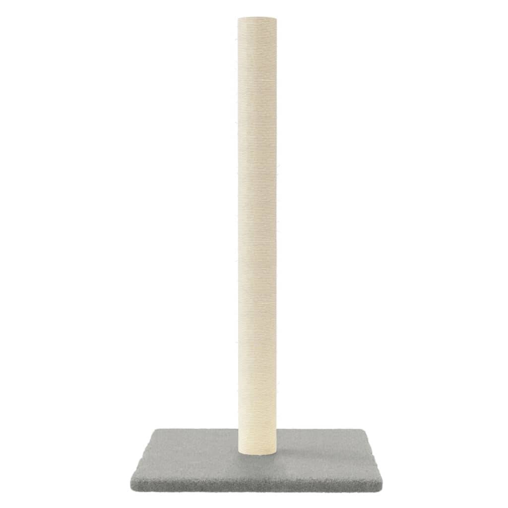Poteau Griffoir pour Chat en Sisal Naturel et Peluche Douce 70 cm Gris Clair - ComfortXL Outdoor Living - Image 3