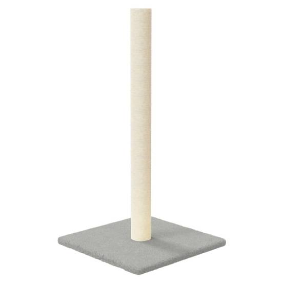 Poteau Griffoir pour Chat en Sisal Naturel et Peluche Douce 70 cm Gris Clair - ComfortXL Outdoor Living - Image 2