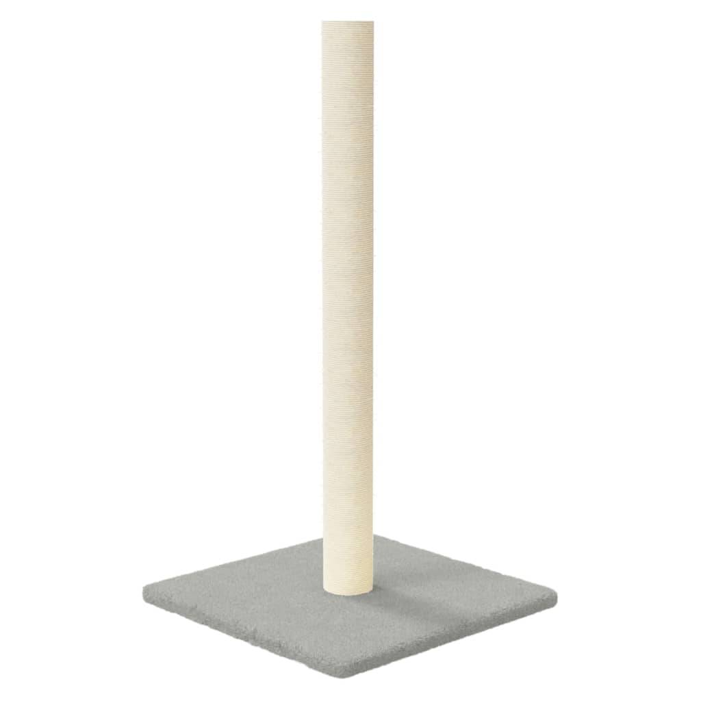 Poteau Griffoir pour Chat en Sisal Naturel et Peluche Douce 70 cm Gris Clair - ComfortXL Outdoor Living - Image 2