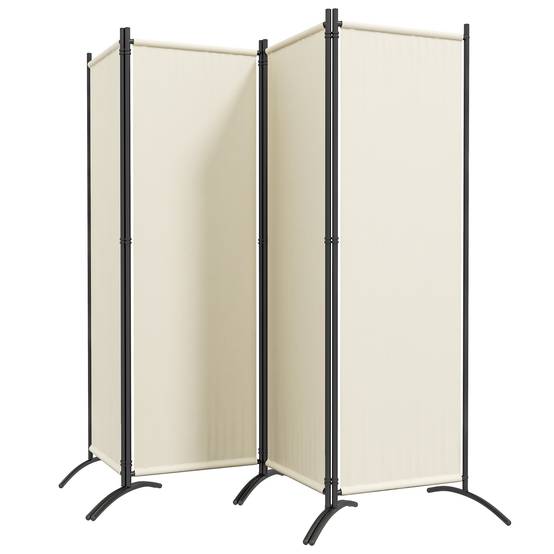 Paravent de jardin métal polyester crème 221 x 50 x 172 cm - PANGIVO - Image 2