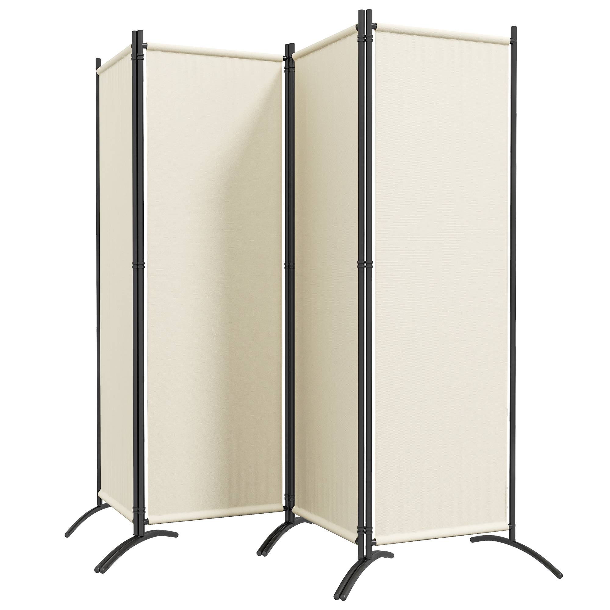 Paravent de jardin métal polyester crème 221 x 50 x 172 cm - PANGIVO - Image 2