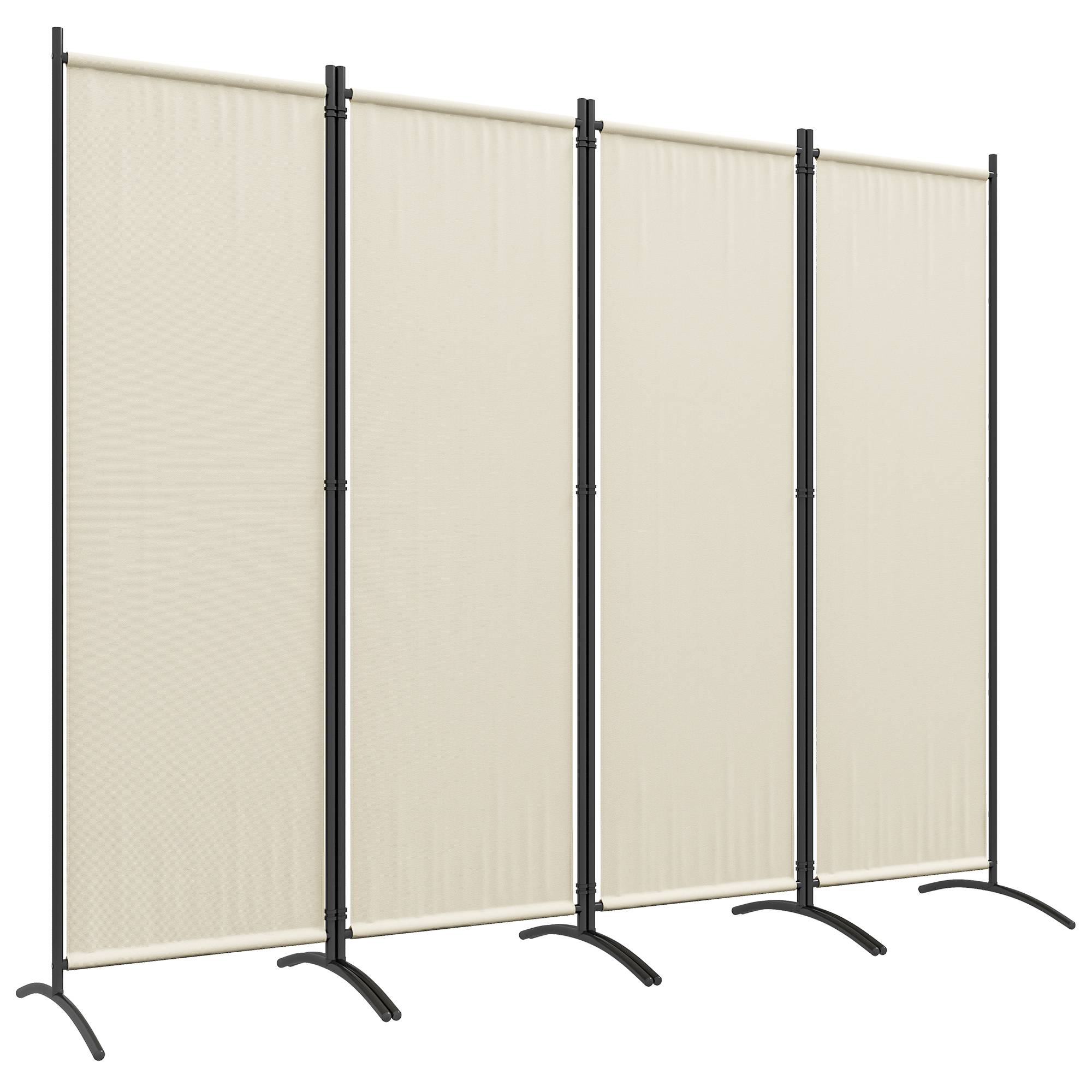 Paravent de jardin métal polyester crème 221 x 50 x 172 cm - PANGIVO - Image 1