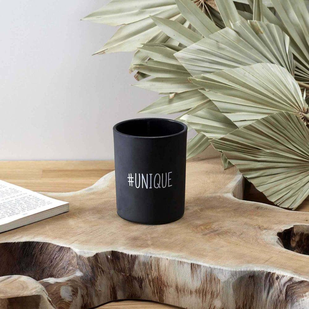 The Home Deco Factory - Bougie parfumée senteur vanille Hashtag 9 cm (Lot de 10) - Image 3