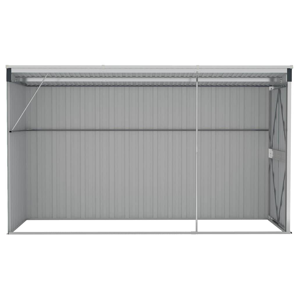 Vidaxl - Abri de jardin mural Anthracite 118x288x178 cm Acier 3.4m² vidaXL 316227 - Image 4